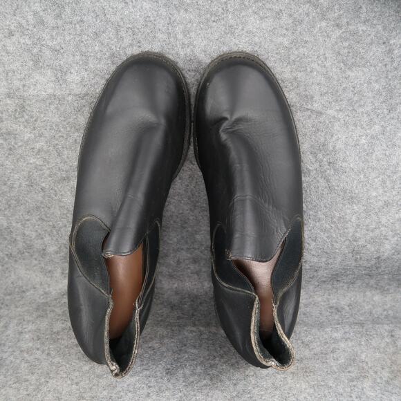 Work America Shoes Mens 10.5 EE Slip On Moc Low Boot Black Leather Eva Tech Sole main image 7